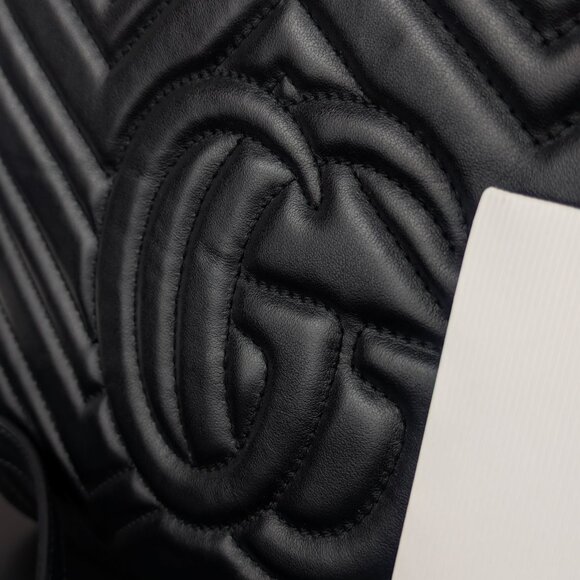 Gucci Black Small Marmont Tote Matelasse Leather SAME DAY SHIP! - Picture 11 of 12